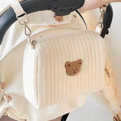 Trousse de toilette BEBE-design ours adorable-coton doux et résistant-pratique