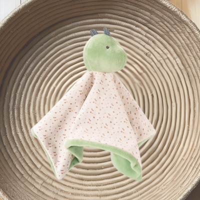 doudou dinosaure-couverture avec tête stégosaure