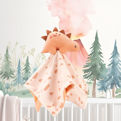 doudou dinosaure-stégosaure-tissu de qualité-léger-lavable