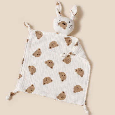 doudou lapin-carré-variant ourson