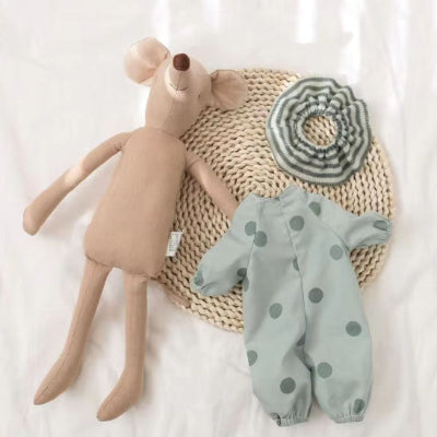 doudou souris-et ses vĂȘtements verts