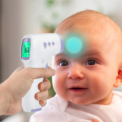 THERMOMETRE FRONTAL BEBE-système d'alerte visuelle à trois couleurs-rétroéclairage intelligent-simple d'utilisation