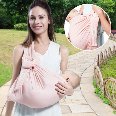 Echarpe de portage-rose-position ergonomique et portage physiologique