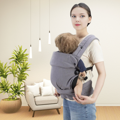 Porte-bebe-gris-confortable-ceinture à la taille-rembourré aux épaules