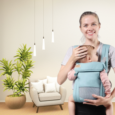 Porte bébé-bretelles rembourrées et ajustables-assisse ergonomique et appuie tête